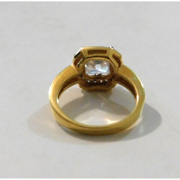 Premier Designs Love At First Sight Ring Size 7 Cubic Zirconia Crystals Gold Pla - Picture 6 of 7